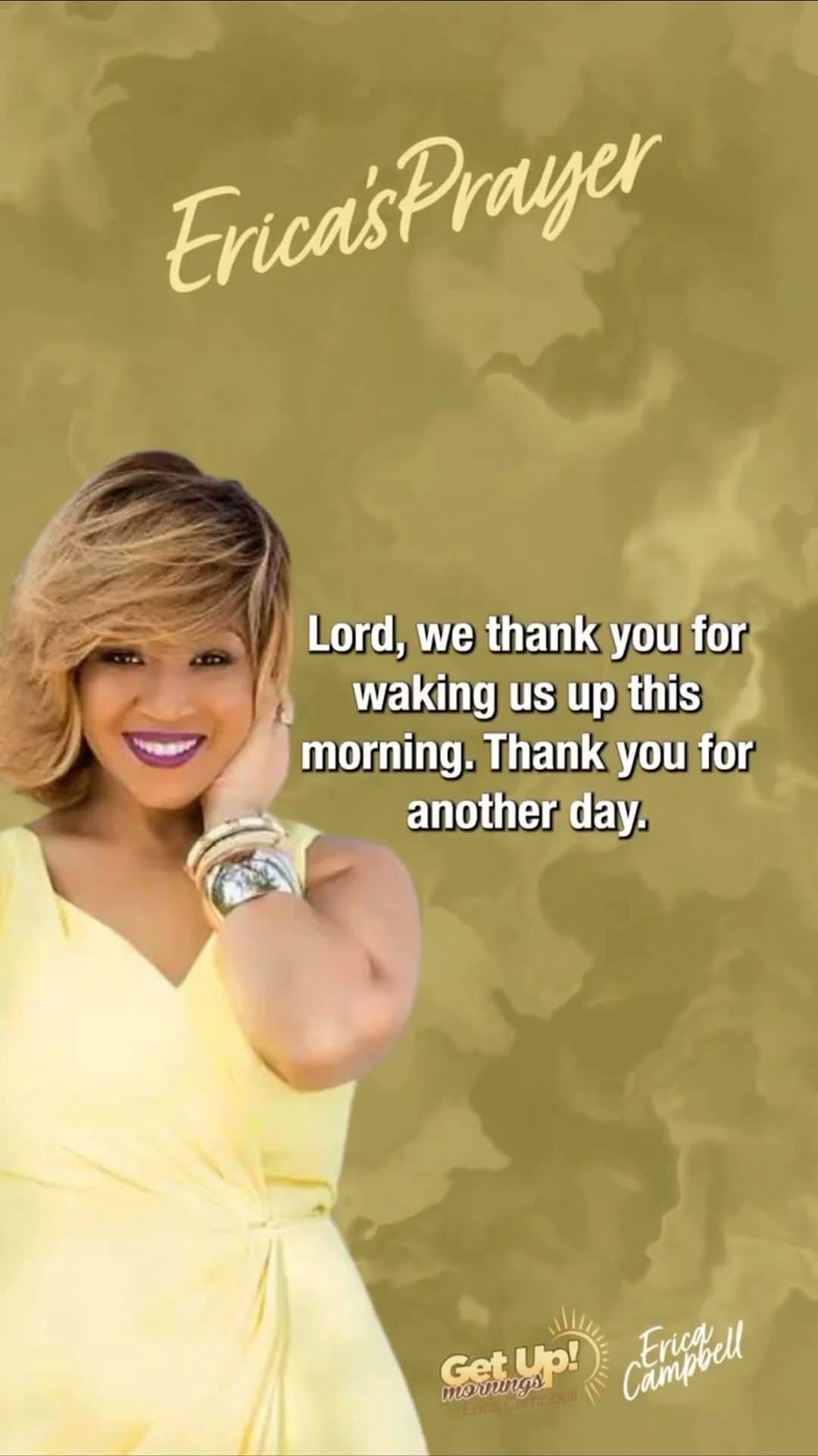 エリカ・キャンベルのインスタグラム：「Lord, we thank you for the blessings we will encounter. I thank you for favor on our lives. I thank you for opening doors and making ways. I thank you for supernatural strategy to walk into our divine destiny. I thank you for provision for the vision.  #EricaCampbell #EricasPrayer #GetUpErica」