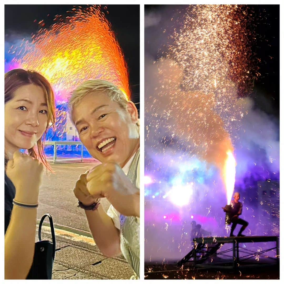 神取忍さんのインスタグラム写真 - (神取忍Instagram)「一昨日の清水町 湧水まつり 【手筒花火】が4年ぶりに観客を 入れての開催でした!! 手筒花火は聞いた事はあったのですが 初めて見ました(^^) かなりの火の粉を浴びながら、 手筒を持っている姿は感動でした!!! 改めて人間は凄い事に気が付かされました!!  清水町の手筒花火は音楽に合わせていて、幻想の世界です(^^) 日本ではここだけらしいですよ! 凄いですね!!! #清水町 #手筒花火 #火の粉 #感動 #神取忍  #プロレス」8月7日 20時18分 - shinobukandori