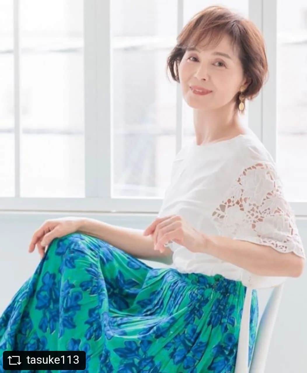 アースモデルスのインスタグラム：「#立原慶子   #REPOST @tasuke113 with @get__repost__app . 残暑お見舞い申し上げます  今週は🌀台風６号の影響で蒸し暑く 不安定な空模様が続きますね 皆様くれぐれもご自愛下さい❣️  立原慶子 アースモデルス モデル #シニアモデル   #モデル #イアラ #イアラモデルエージェンシー #イアラモデルス #イアラグレース #アースモデルス #アネラ #モデルエージェンシー #モデル事務所 #モデル募集 #ファッション #ファッションモデル #model #iaramodelagency #青山 #表参道 #外苑前」