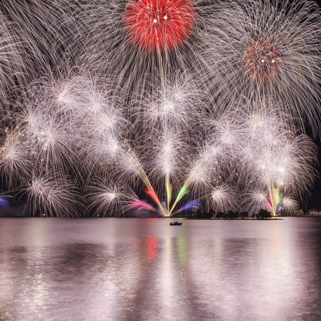 Takefumi Tezkaのインスタグラム：「＊松江水郷祭2023 フィナーレ🎇 ＊ ＊島根県」