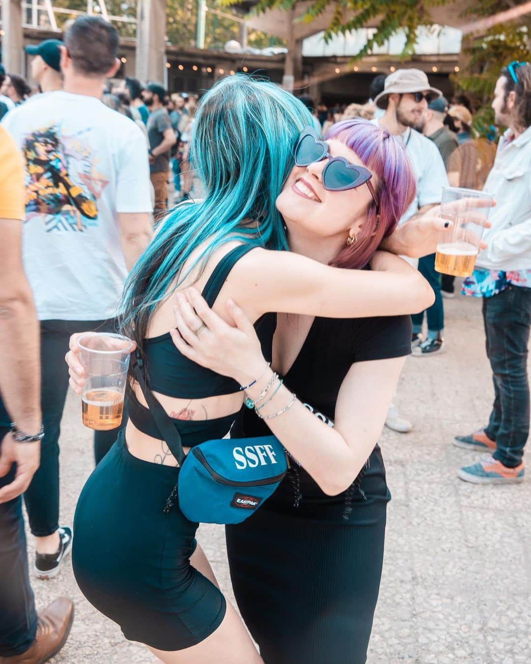 イーストパックのインスタグラム：「Throwback to the Surf & Skate Film Festival in Milan bringing together fillmmakers and most inspiring names in surfing and skating.   #builttoresist」