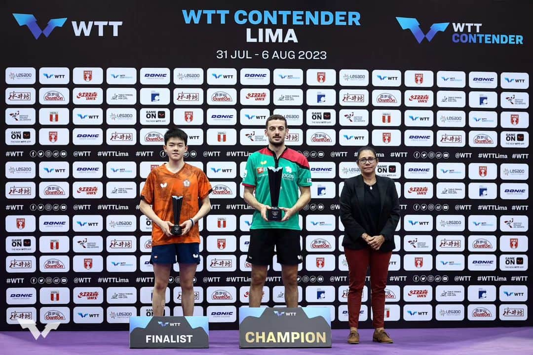 マルコス・フレイタスのインスタグラム：「Campeão do WTT Contender de Lima! Semana incrível, muitos jogos difíceis mas sempre acreditei que era possivel. Obrigado a todos pelo apoio e espero poder voltar no próximo ano. 🇵🇪🇵🇹🏓 / Champion of the WTT Contender in Lima! Incredible week with many dificult matches but I always believed it was possible to win. Thank you everyone for the support and I hope I will come back next year. 🇵🇪🇵🇹🏓 @butterflyttofficial  @wtt」