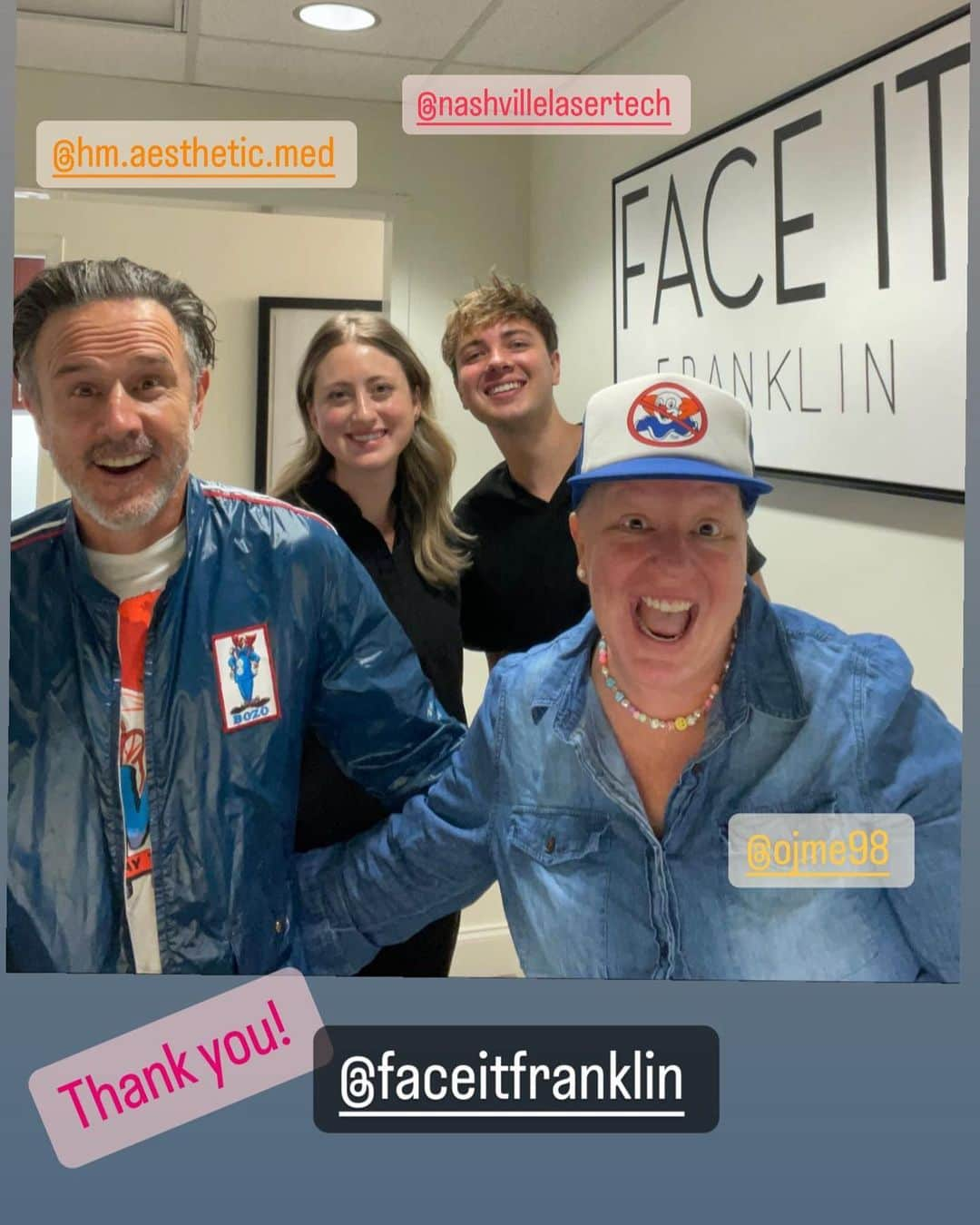 デヴィッド・アークエットのインスタグラム：「Thank you @faceitfranklin @ojme98 @nashvillelasertech @hm.aesthetic.med for zappin’ my spots!」