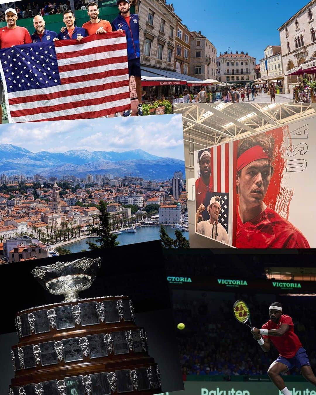 ブライアン兄弟のインスタグラム：「Come support the United States Davis Cup Team! 🇺🇸   JTCC is excited to offer a once-in-a lifetime trip to cheer for the United States team at the Davis Cup Group Stage finals in Split, Croatia September 12-17. Support JTCC’s mission to provide Tennis for Everybody while cheering on JTCC Alumni Frances Tiafoe and USA Team Captain Bob Bryan as they take on teams from Finland, Croatia and the Netherlands.  The travel package includes:  Five nights at the luxurious Le Meridian on the shores of the Adriatic Sea Premium tickets to all three matches seated directly behind the USA Team Transportation to and from the stadium for each match Group welcome dinner Chance to meet the USA Team Exclusive USA Team branded merchandise Matches are scheduled on Wednesday, September 13th against Croatia, Thursday, September 14th against the Netherlands and Saturday, September 16th against Finland. Each match day features two singles matches and one doubles match. Guests have a full free day on Friday, September 15th to explore the many beautiful sites in and around Split.  Airfare is not included, but we recommend flying in on Tuesday, September 12th and flying out Sunday, September 17th.  Packages cost is $3,000 per person for double occupancy. Fifty percent of your payment is a charitable deduction. There is limited availability, so act fast – email Briana Walsh at bwalsh@jtcc.org to reserve your spot!  . . . . .  #tennis #tennisplayer #tennislife #sport #atp #tenis #tenniscourt #sports #tennislove #usopen #wimbledon #wta #tennisfan #tennistraining #instatennis #fitness #nike #tenniscoach #football #federer #atptour #rogerfederer #tennisworld #tennisgirl #tennismatch #tennistime #tennispro #rolandgarros #djokovic #tennisplayers」