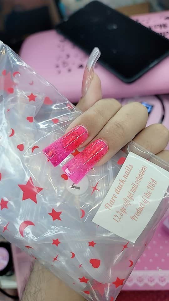 Max Estradaのインスタグラム：「Enailcouture.com 123go duck nails  Enailcouture.com new 123go bubble gum gel,  solid glue gel♡ vegan and Hypoallergenic.  Made in America 🇺🇸The moment so many have been waiting for is finally here! Enailcouture.com 123go maximum square is the longest flat boxy square pre made full coverage gel nail in the game. We also dropped xs sculpture square and magical ice hologram stickers☆Enailcouture.com 123go 5XL Coffin nails are the longest full coverage pre made gel nails in the world. They are EVERYTHING, made in America.Enailcouture.com new product drop ♡!~ 123go diy gel and our new charm nail stickers 😍Enailcouture.com made in American ♡!~Enailcouture.com 123go pre made gel nails are the game changer !~ perfect nails every time with no smells or dust!~ long lasting and easy removal , made in America! Enailcouture.com  #ネイル #nailpolish #nailswag #nailaddict #nailfashion #nailartheaven #nails2inspire #nailsofinstagram #instanails #naillife #nailporn #gelnails #gelpolish #stilettonails #nailaddict #nail #💅🏻 #nailtech#nailsonfleek #nailartwow #네일아트 #nails #nailart #notd #makeup #젤네일  #glamnails #nailcolor  #nailsalon #nailsdid #nailsoftheday Enailcouture.com」