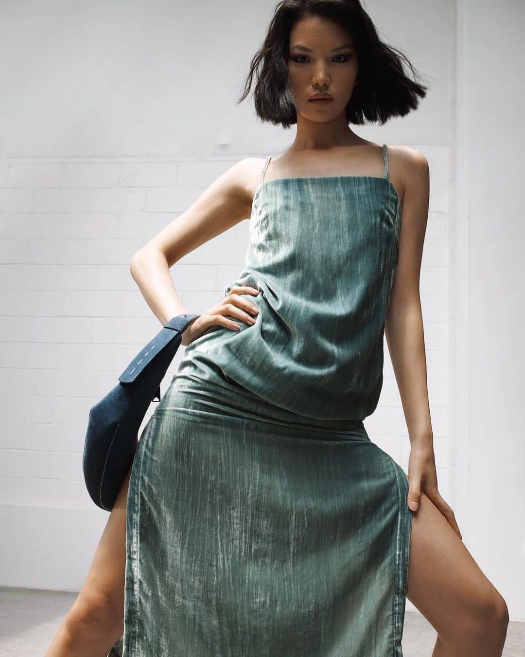 Saks Fifth Avenueのインスタグラム：「Us 🤝 @louloustudio_paris’s crushed velvet dress. Tap or head to the link in our bio to shop. #Saks」