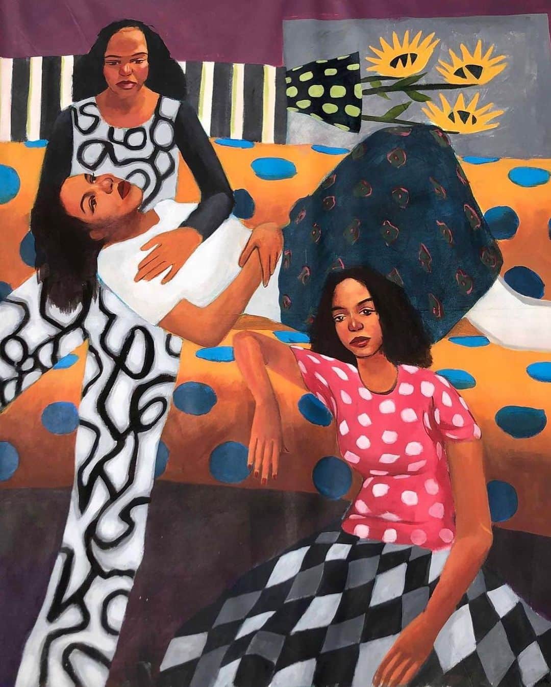 イマン・ハマンさんのインスタグラム写真 - (イマン・ハマンInstagram)「long, hot summer ☀️  Hussein Bicar (Egyptian, 1912-2002), ‘Arouss Al Nubia (Nubian Bride)’ (1992), acrylic and tempera on paper, 34.5 x  Amani Azhari (Sudanese, b. 1998)  Anuar Khalifi (@anuarkhalifi), ‘Ghurba’ (2020) via @thethirdlinedxb.  Dora Dalila Cheffi (@doradalila) ❤  ‘There’s a Whole World out There, in Here’ (2022)- Pippa El-Kadhi Brown」8月8日 3時12分 - imaanhammam