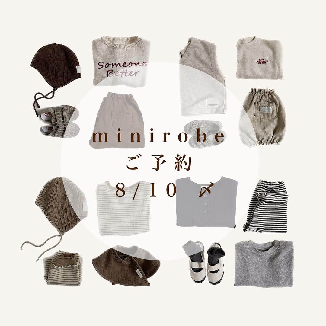 のインスタグラム：「minirobe ご予約会スタート ̖́- ⁡ ＿＿＿＿＿＿＿＿＿＿＿＿ ⁡ ご予約期間は 8 / 10 23:59 〆 ⁡ ＿＿＿＿＿＿＿＿＿＿＿＿ ⁡ 【 minirobe 】 カジュアルでかわいい babyから4歳頃までの お洋服のメーカーさんです🤍 ⁡ 特に男の子ママに人気ですが シンプルなアイテムも多いので 男女問わずきていただけます✨ ＿＿＿＿＿＿＿＿＿＿＿＿ ⁡ ご予約割りで 5 - 10%offとなります ⁡ ぜひお得にお買い物ください⚘ ⁡ 詳しくはpostをご覧くださいね𓅼 ⁡ ＿＿＿＿＿＿＿＿＿＿＿＿ ⁡ こどもふくcherim」