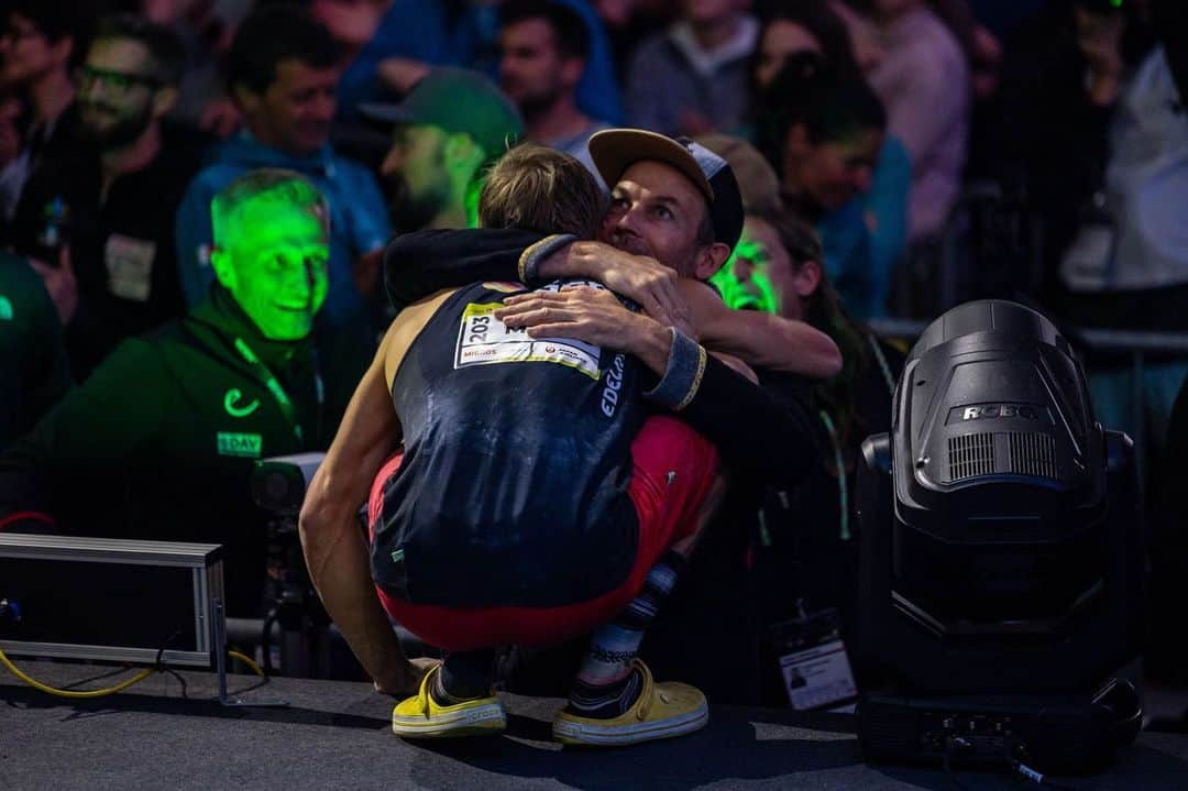 アレックス・メゴスさんのインスタグラム写真 - (アレックス・メゴスInstagram)「Did not see this one coming, after I came off the wall!  3rd 🥉place at the Lead World Championships in Bern!!! This is my third medal at my third World Championships!  I'm not super satisfied with my climbing performance, but more than happy with the result. The very deserved victory goes to @jakob.schubert and second place to @anraku_sorato! Super happy to share the podium with one legend and one legend in the making 🙏🏼.  A huge thank you also goes to my team, my friends and my family for all the support and the cheering 💛.   @patagonia_climb @petzl_official @tenayaclimbing @frictionlabs @physivantage @fazabrushes @tempehmanufaktur @cacaocrudo #stylefirst #carrotsforpower Pic 1,2,3,4: @janvirtphotography Pic 5: @loic.lemahieu」8月8日 5時52分 - alexandermegos