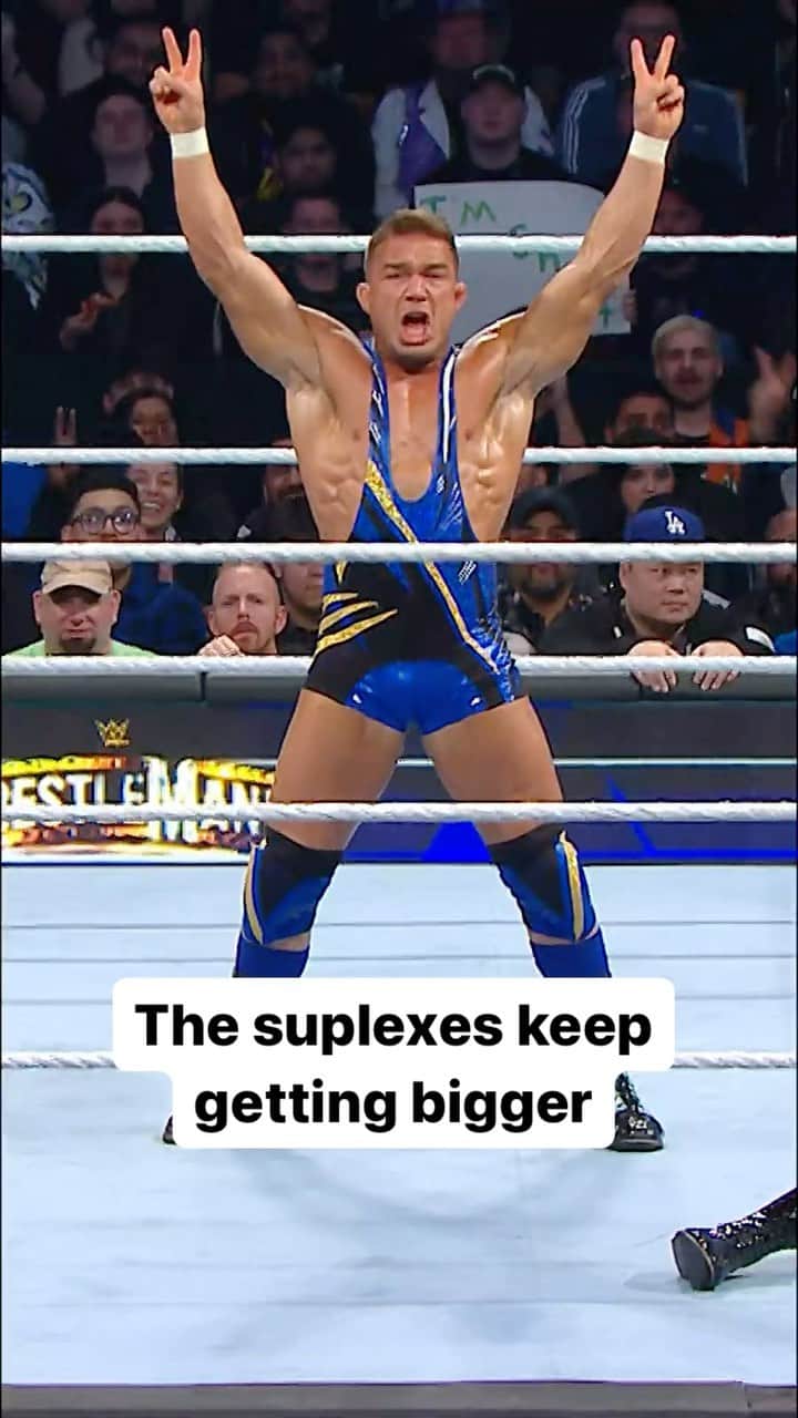 WWEのインスタグラム：「Is there anyone @wwegable CAN’T suplex?!」