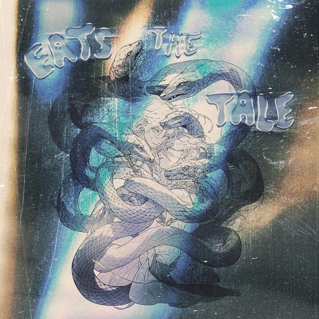のインスタグラム：「EATS THE TALE ft @rochelle_jordan. AUG 10. It’s been a while…. 🐍 *cover art by me*」