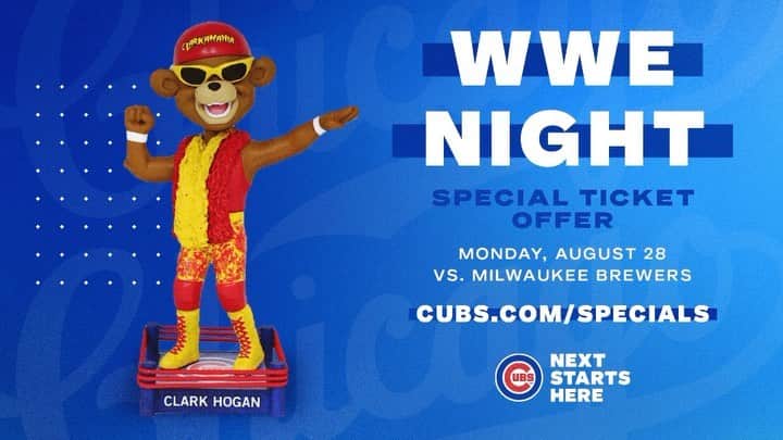 シカゴ・カブスのインスタグラム：「The Cubs took some notes from the Street Profits and are laying the #SmackDown on their opponents!  Celebrate @wwe Night at Wrigley Field August 28.  @montezfordwwe | @adawks_cog」