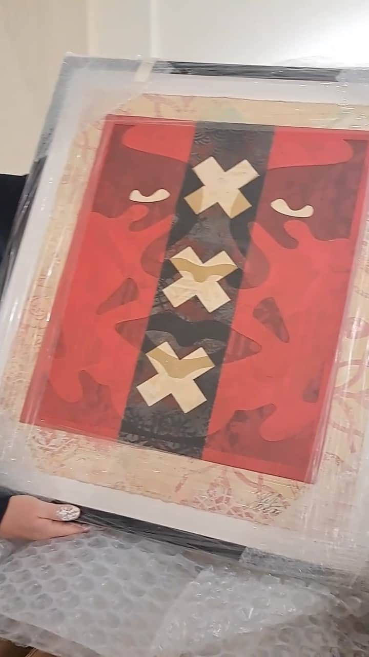 Juxtapoz Magazineのインスタグラム：「A preview of @obeygiant “Printed Matters: Raise The Level” at @straatmuseum in Amsterdam.」