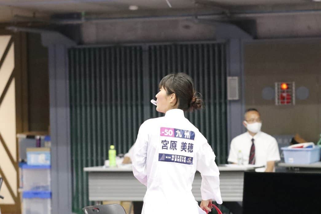 宮原美穂のインスタグラム：「試合に出れることに感謝です。☺️ たくさんの方の協力サポートがあり大会が成り立っていることを忘れずに、アグレッシブに頑張ろう💥」