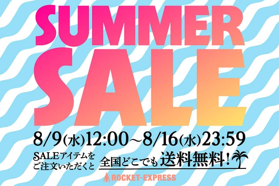 奥田民生のインスタグラム：「“さよなら中野サンプラザ音楽祭”公演会場でのみ販売を行った、OT／RCMRサマーグッズを8/9（水）12:00より、奥田民生公式通販サイト「ROCKET-EXPRESS」にて数量限定の通信販売を開始致します❗️   更に‼️ 「ROCKET-EXPRESS」では 、8/9(水) 12:00 ～ 8/16(水)23:59の期間限定で「SUMMER SALE キャンペーン」を開催🎵SALEアイテムを購入すると、全国どこでも送料無料！のお得なキャンペーンとなっておりますので、この機会を是非お見逃しなく✨  ▽ROCKET-EXPRESS https://www.rocket-exp.com/okudatamio」