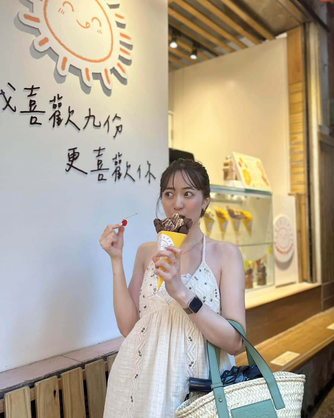 農海姫夏のインスタグラム：「食べてみたかったやつ食べれた♡」