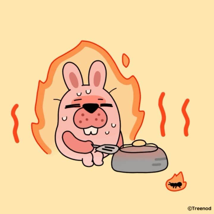 のインスタグラム：「こんな天気…アリなのか？ 暑すぎて溶けそう🔥🔥  #蒸し暑さ #ポコタ #イラスト #イラストレーション #illust #illustration #絵 #落書き #キャラクター  #character #ポコポコ #ポコパン #ポコパンタウン」