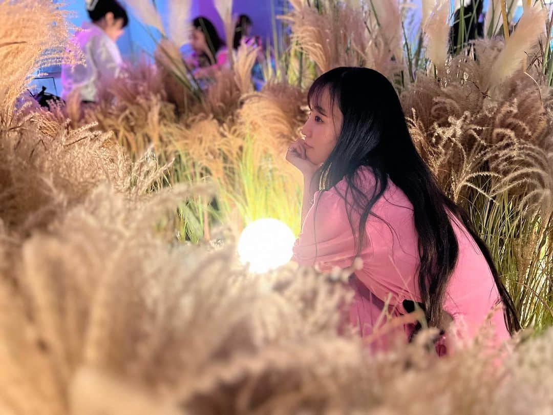 NOHANAのインスタグラム：「・ 🌾🌾🌾🌕🐰  6月の終わりに みどちゃんとちさのと遊んだ時の時差投稿😂  photo by @midsongworld 💜 ・ #新大久保 #新大久保カフェ#韓国カフェ #CAFEiN #셀카 #카페 #얼스타그램 #감성사진 #일본」