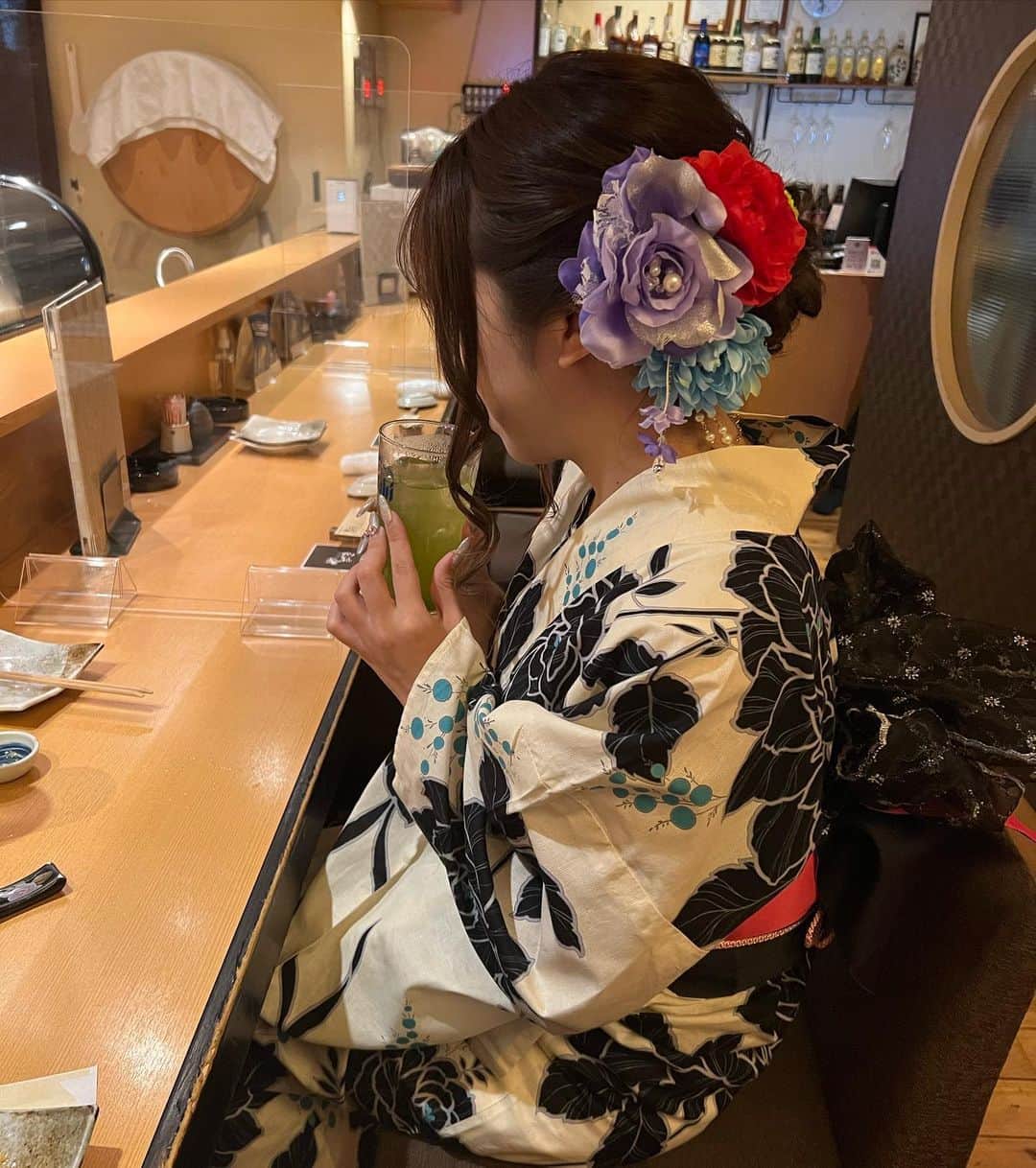 のインスタグラム：「イベント2日間ともsugarの 浴衣🫢💗💗  #新潟#アルバトロス#sugar#浴衣#ドレス#イベント#花火」