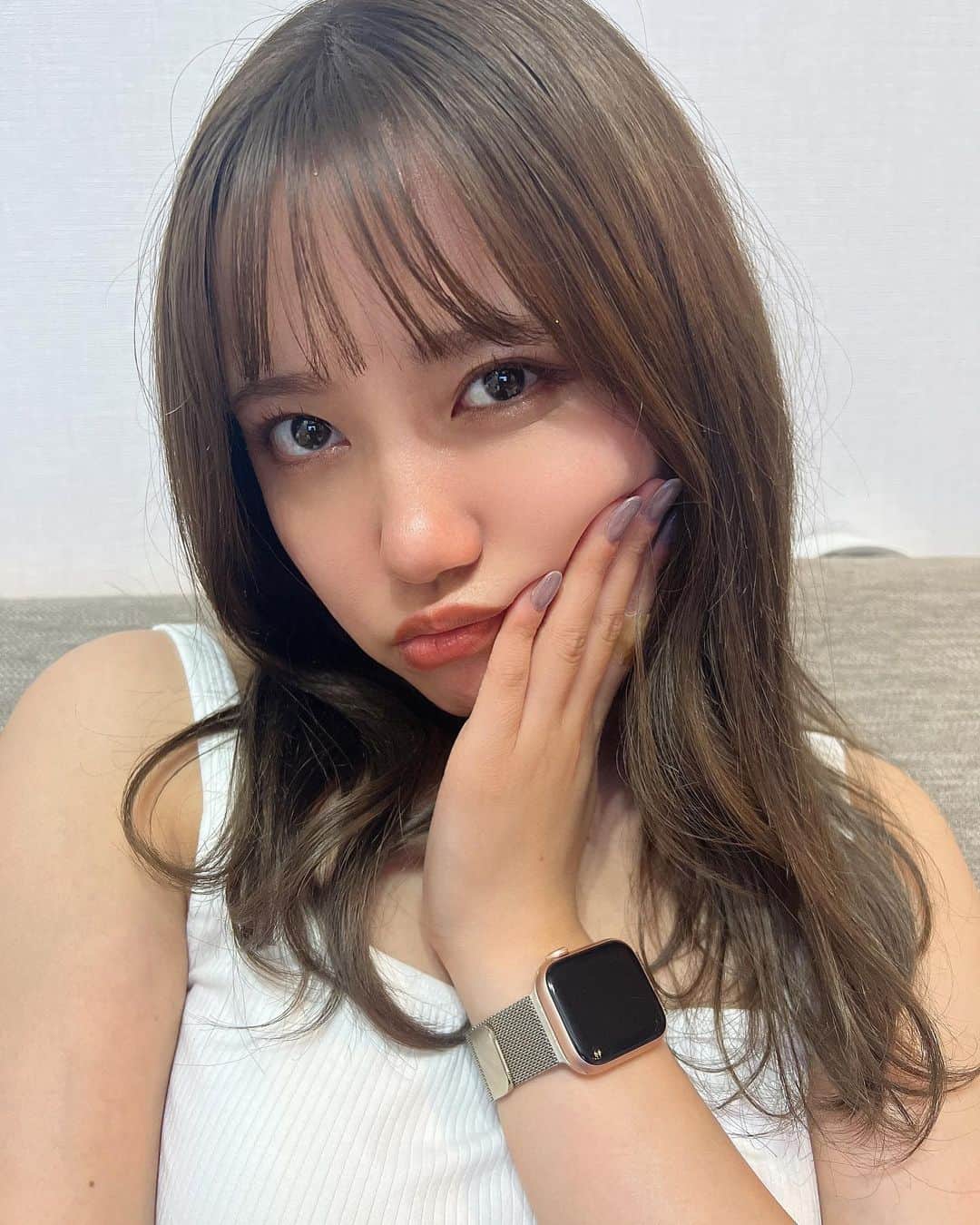 加藤玲奈のインスタグラム：「前髪自分で切りすぎました🤦🏻‍♀️」