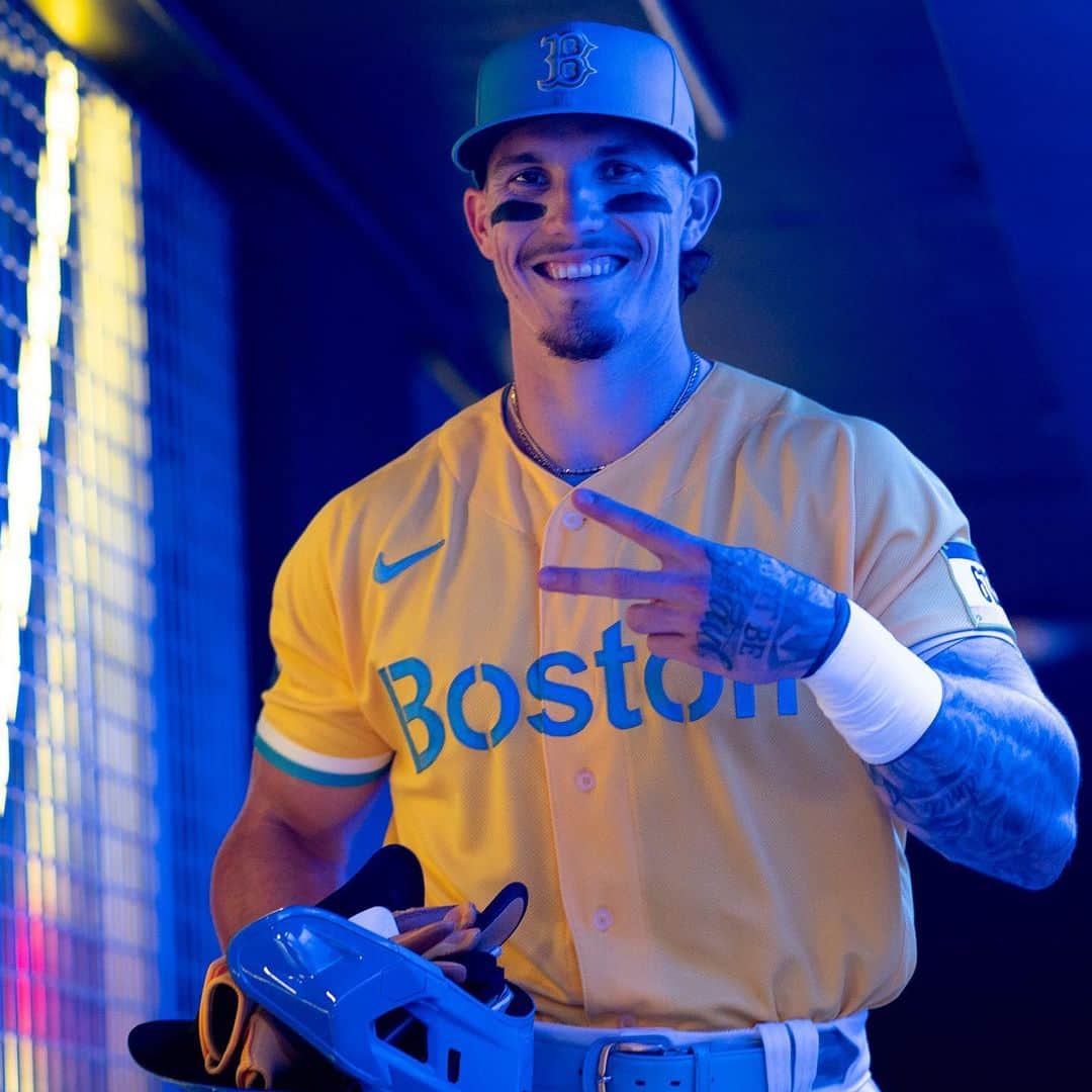 ボストン・レッドソックスのインスタグラム：「Yellow Sox for the feed」