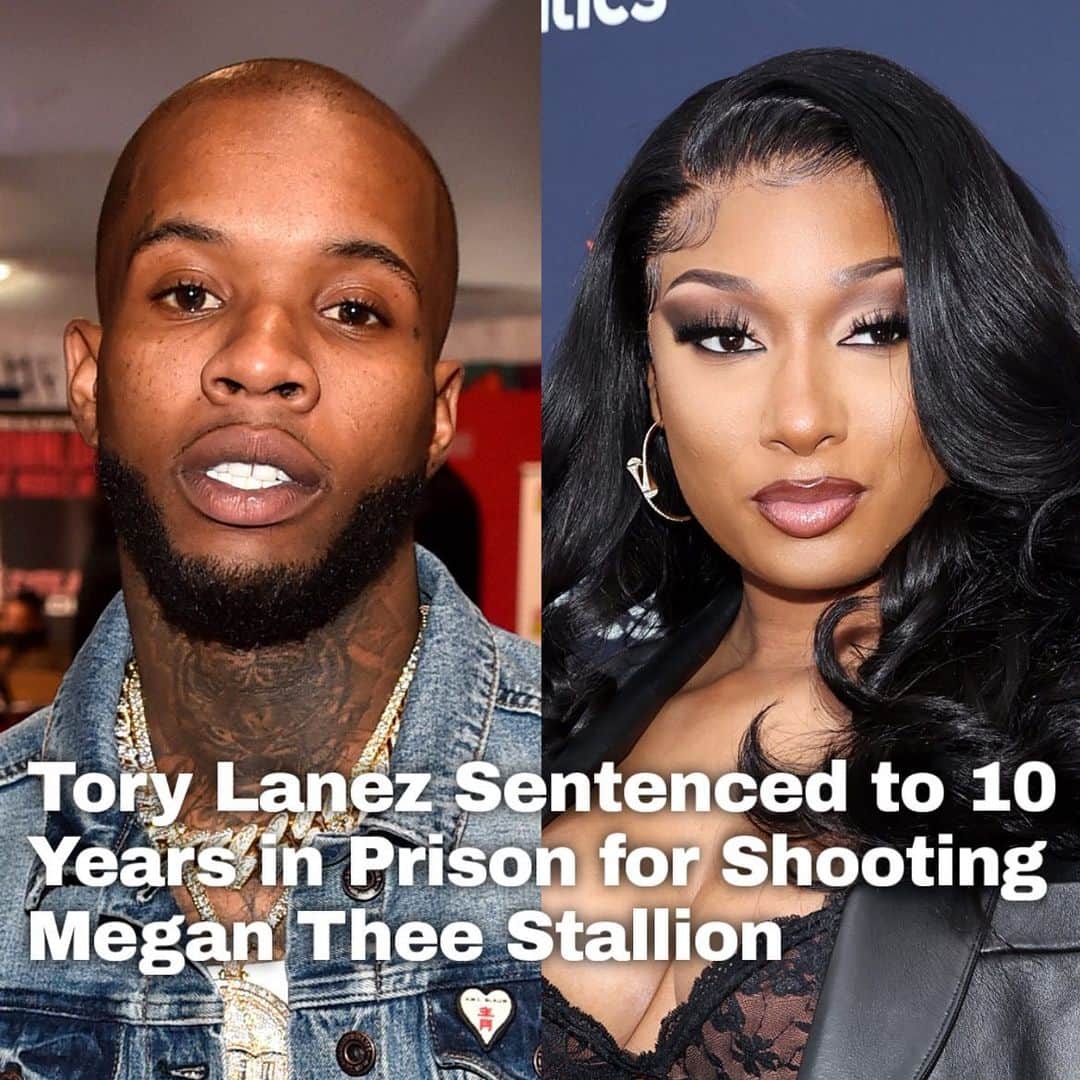 Just Jaredさんのインスタグラム写真 - (Just JaredInstagram)「Tory Lanez is going to prison for a long time as he was just sentenced to 10 years for shooting Megan Thee Stallion in the foot during a 2020 incident. More details at the LINK IN BIO. #ToryLanez #MeganTheeStallion Photos: Getty」8月9日 7時52分 - justjared