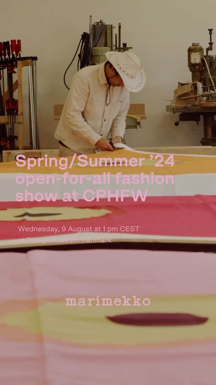 マリメッコのインスタグラム：「Today is the day to show up or tune in! You’re invited to the Marimekko Spring/Summer ’24 open-for-all fashion show at Copenhagen Fashion Week.  ⏰ Wednesday, 9 August at 1 pm CEST. Kindly note that the doors will close at 12:30 pm.  📍 Designmuseum Danmark, Bredgade 68, 1260 København. No registration needed.   Come join us in Copenhagen or watch the show live on Instagram or TikTok.   #marimekko #cphfw #SS24 @cphfw」