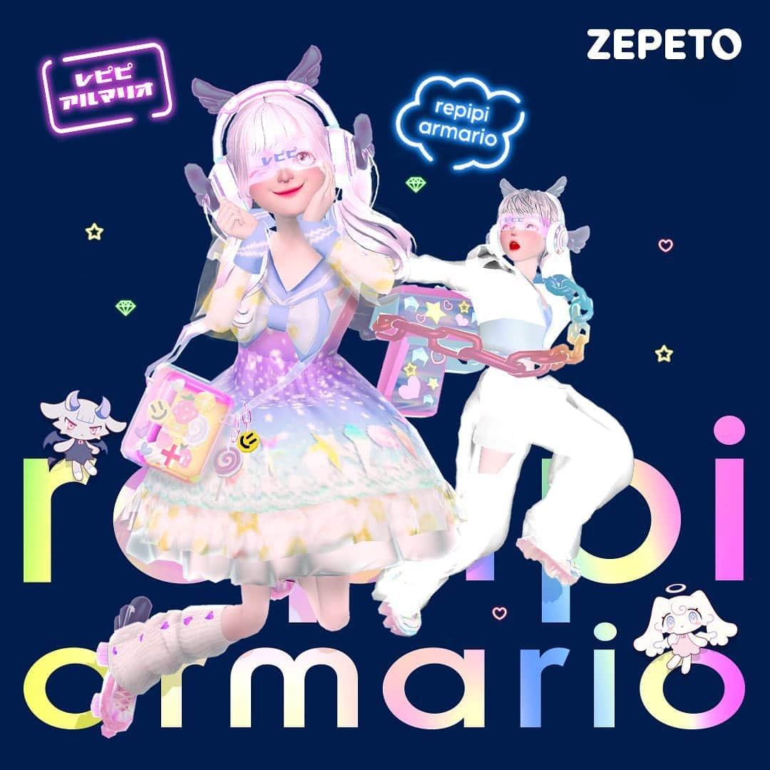 repipi armario(レピピアルマリオ) さんのインスタグラム写真 - (repipi armario(レピピアルマリオ) Instagram)「＼𝗭𝗘𝗣𝗘𝗧𝗢×𝗿𝗲𝗽𝗶𝗽𝗶 𝗮𝗿𝗺𝗮𝗿𝗶𝗼／  レピピアルマリオ初の バーチャルアイテムをリリース💘🎧 テーマは #NEOHARAJUKU ⭐  大人気クリエイターたちとの コラボレーションは必見😍  今すぐオシャカワアイテム& イベントをチェックしてみてね❣️  https://page.zepeto.me/jwAR53wK879tLKN3lw85tqR?lang=ja  ――――――――――――――――❤︎  #repipiarmario #レピピアルマリオ  #repipi #レピピ#レピピコーデ  #repipizepeto #zepeto #ゼペット#メタバース  #原宿 #harajuku」8月9日 12時00分 - repipi_armario