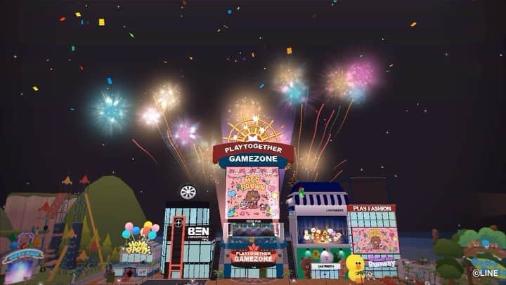 LINE FRIENDSのインスタグラム：「🎂 HAPPY BIRTHDAY BROWN! 🎉  Isn't fireworks so beautiful? It's for you BROWN!  🐻 : (....) 🎆🎆💕💕  Tonight, in <Play Together>, Let's watch fireworks together! 🎆 👉Check the link in our bio!  @playtogether_game  #브라운 #미니니 #minini #라인프렌즈 #BROWN #BROWNDAY2023 #브라운데이 #LINEFRIENDS #welcome #fireworks #playtogether」