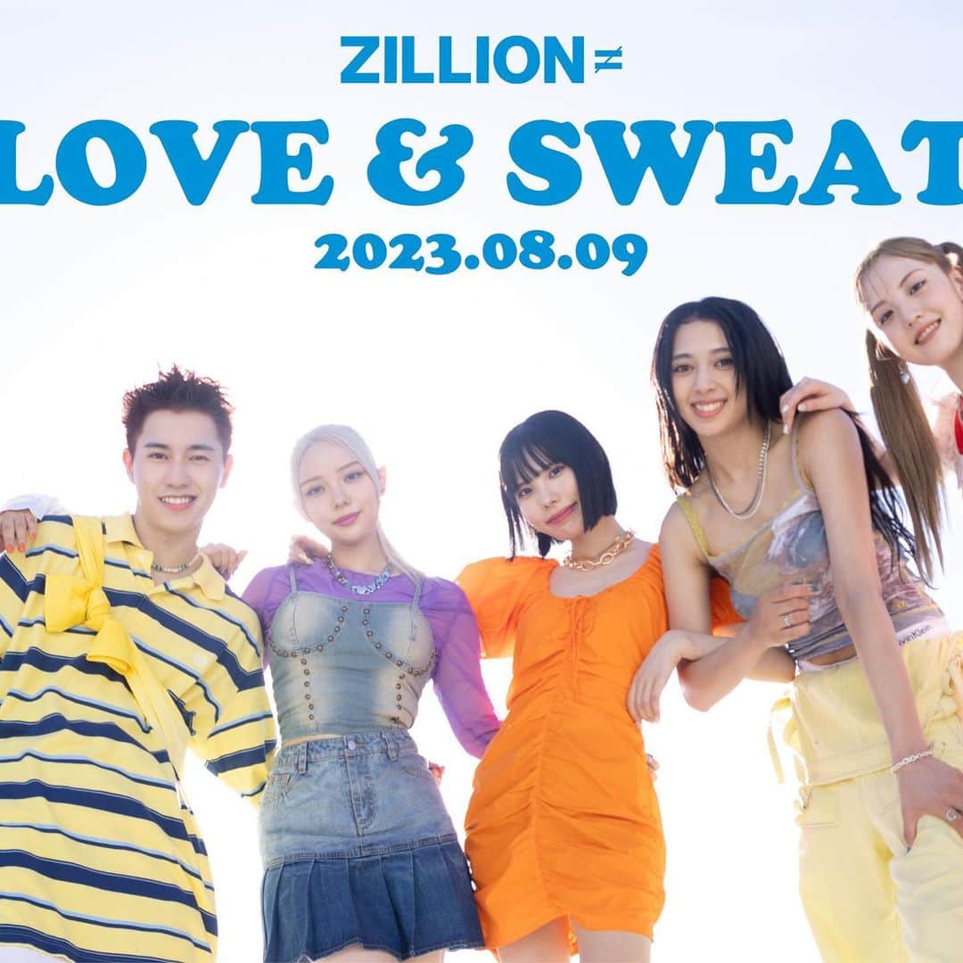 ZILLIONのインスタグラム：「. Digital Single "LOVE & SWEAT"  2023.08.09 RELEASE  M1 LOVE & SWEAT M2 Endless Summer  #ZILLION  #ZILLION_LOVE&SWEAT #ジリオン」