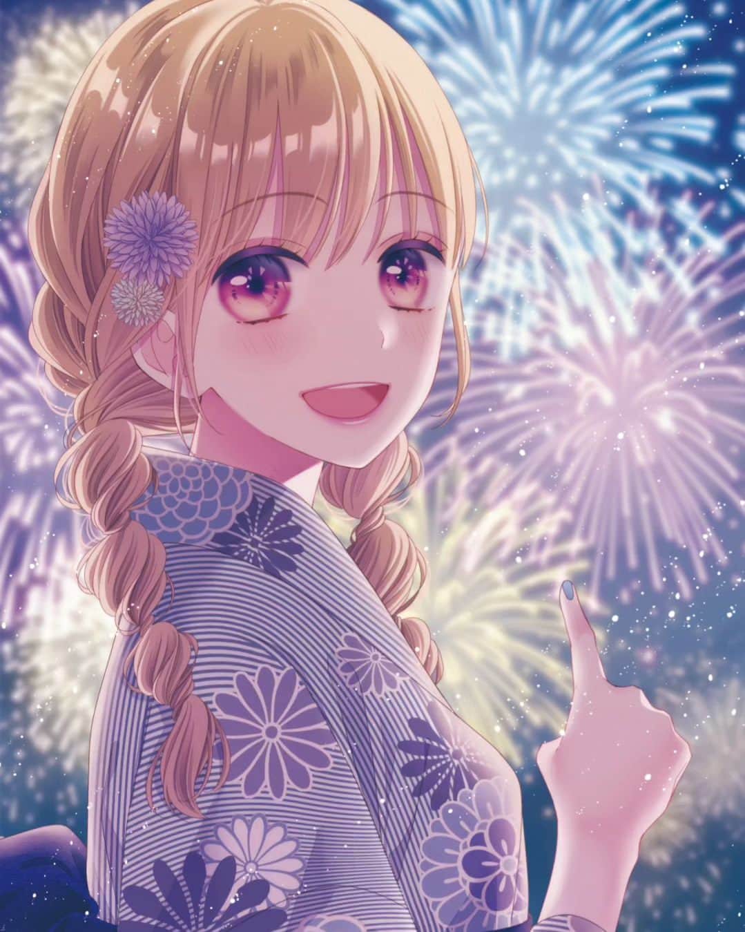 春田ななのインスタグラム：「【お知らせ】 りぼん9月号発売中です！ #キスで起こして 。30話載せてもらってます。  体育祭ーー！な回です。 これだけ長く少女漫画描いてると体育祭を描くのも何回目だっけ？って感じなのですが笑 意外とやってなかった王道の競技を今回初めて描きました。 少女漫画の借り物競争と言えばお題は『〇〇な人』だよね😎✨ 古き良き少女漫画を愛する春田です。  カラー扉、デザイナーさんが素敵にデザインしてくれて嬉しかったので是非本誌で見てください🥰」