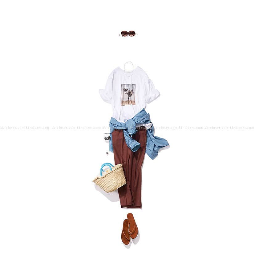 のインスタグラム：「・ NEW♦️Coordinate  ・ 2023-08-09 ・ ナチュラルシック ・ tops : #g #miran outer : #couturedadam pants :  #srowearincotex accessory : #marascalise #ninaandjules #harpo bag : #amallinks shoes : #maurodebari other : #pagani ・ #kkcloset #kkshop #菊池京子 #kyokokikuchi #coordinate #コーディネート #code #ootd #happy #follow #outfit #kotd #カジュアル #style #fashion #ファッション  #リング　#jewelry #ネックレス　#italy」