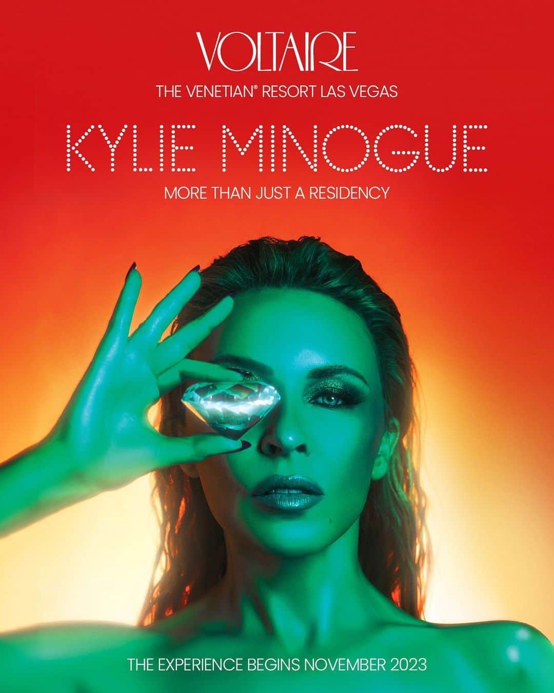 カイリー・ミノーグのインスタグラム：「Vegas, I can't wait. 💗 Tickets on sale now!! 🌟 @voltairelv @venetianvegas   https://voltairelv.com/」