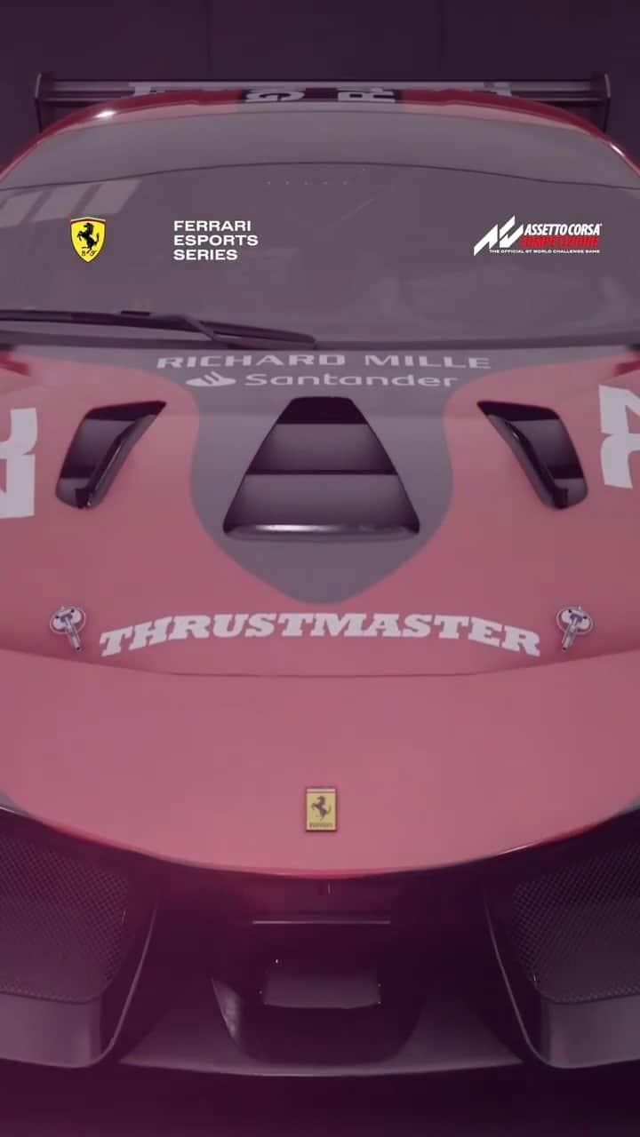 のインスタグラム：「@formulasantander @bitdefender @tmthrustmaster @richardmille @next_level_racing @assettocorsa @Competizione #FerrariEsports #FerrariEsportsSeries #Ferrari #フェラーリ #esports」