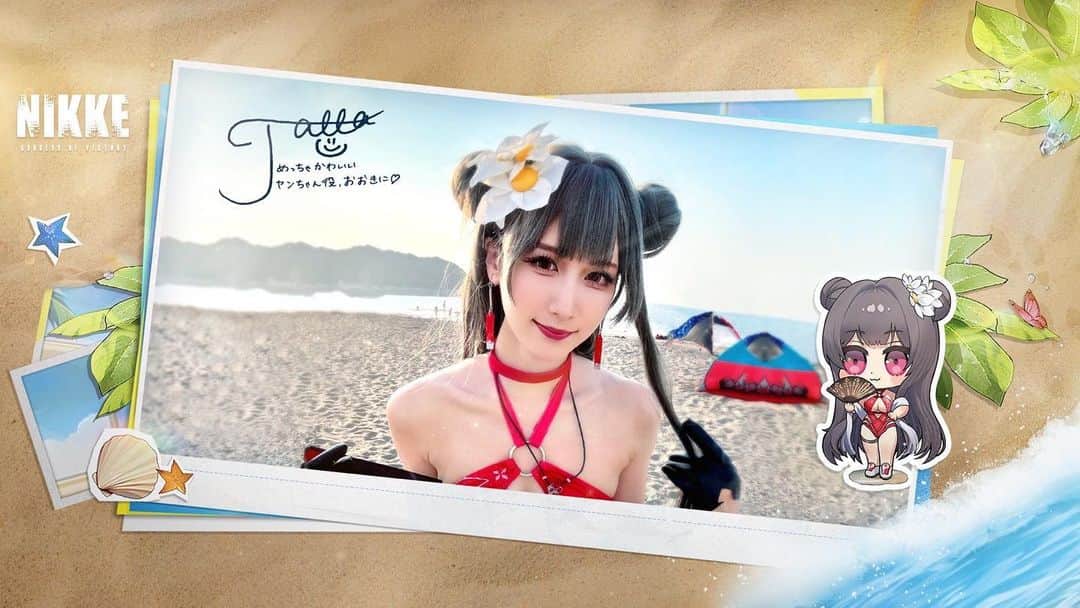 てーらのインスタグラム：「ヤン役で出演させていただいた、NIKKEのサマーアイランドの予告編が公開されました❤️🌊  NIKKEの公式YouTubeで見ることが出来ます！  みんなと頑張って撮影してきたので、本編をみんなに見てもらうのとっても楽しみ♡  #NIKKE #ニケ #メガニケ  #NIKKEサマーガール」