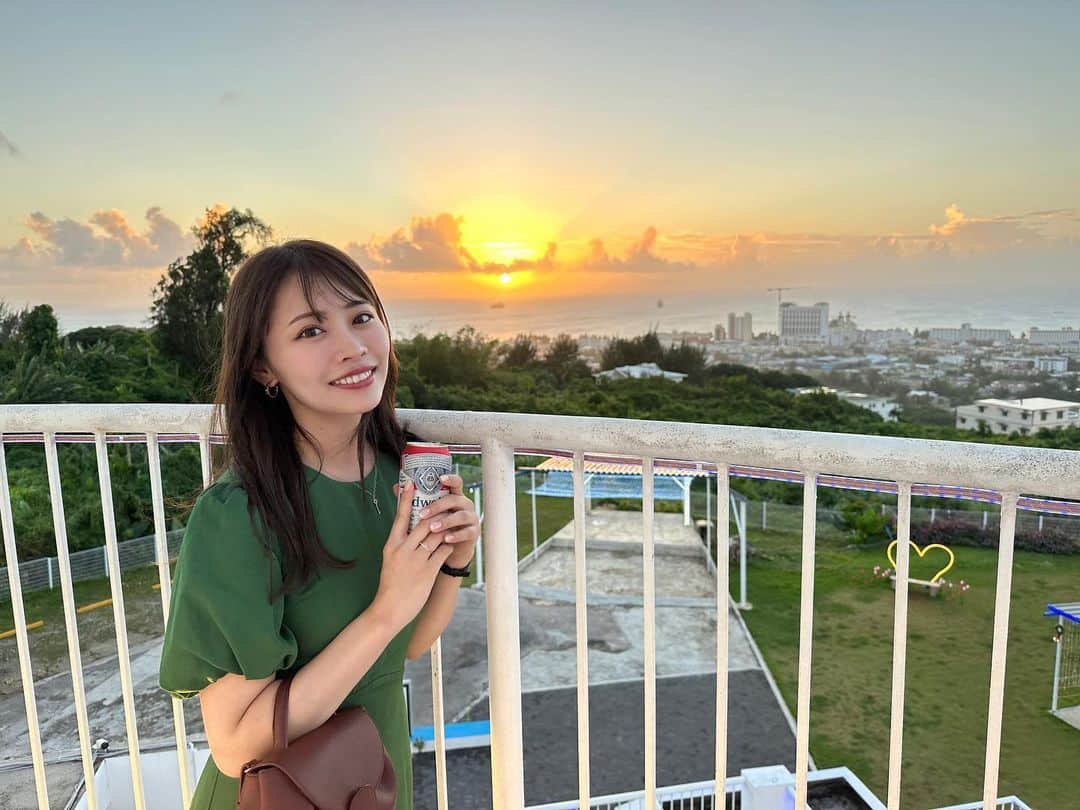 高木由梨奈のインスタグラム：「綺麗なサンセットお裾分け🌆😌」