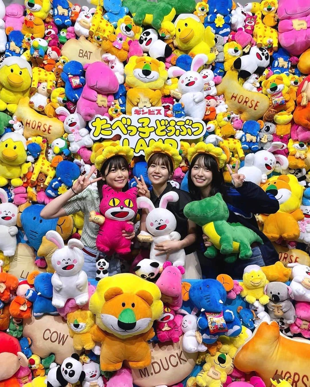 丹生明里のインスタグラム：「たべっ子どうぶつLAND in 横浜  欲しかったらいおんのカチューシャゲットできて嬉しかったです🦁  可愛い空間に癒された〜 一緒に行ってくれてありがと〜  #たべっ子どうぶつランド #らいおんくん #丹生ちゃん #nibugram」