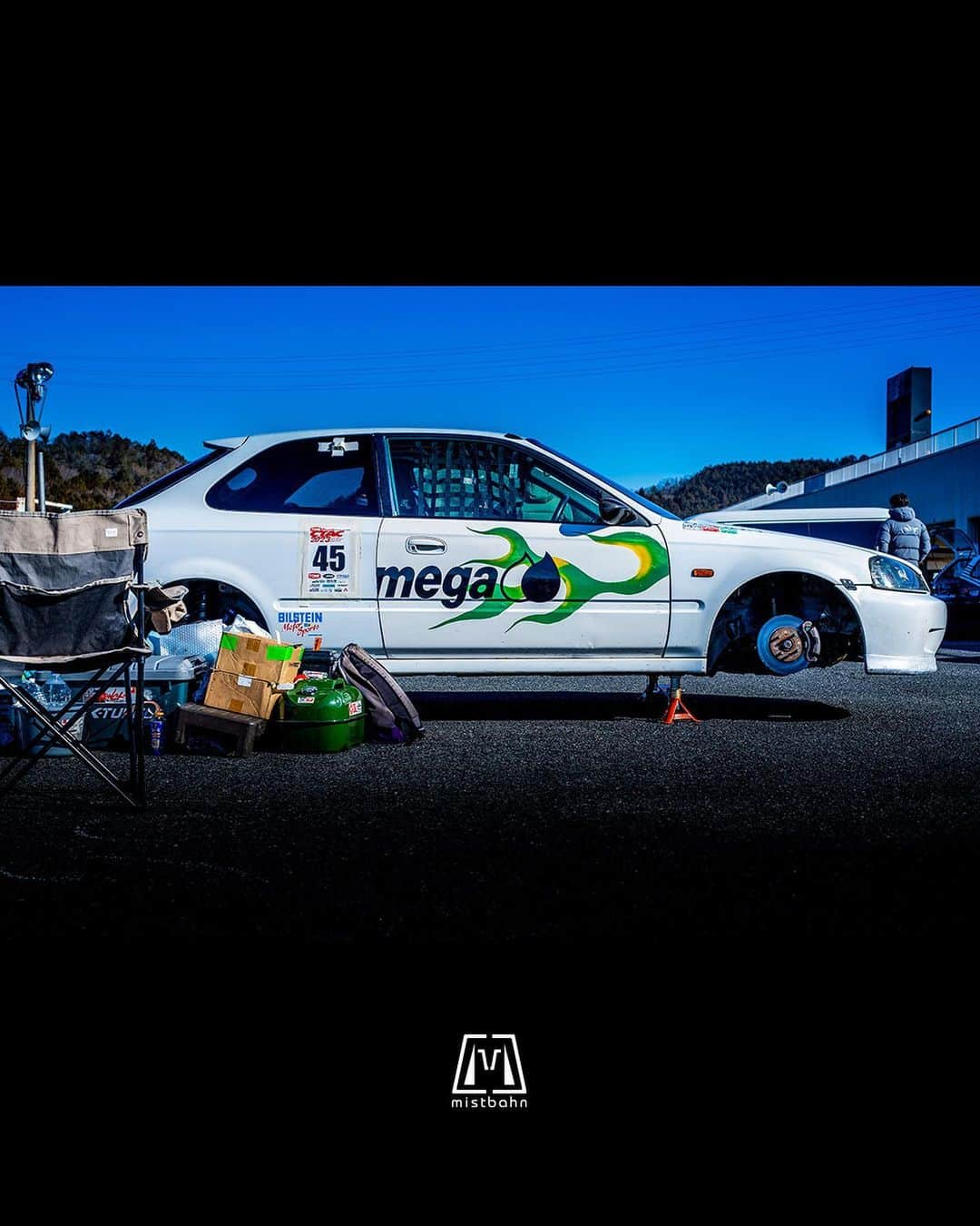 mistbahnさんのインスタグラム写真 - (mistbahnInstagram)「_ KEW ENNEPETAL MEGA Honda EK4 CIVIC _ 🚗: @masamasamassa1667 📷: @mistbahn _ Shot on Jan-29 2023 🏁 "CTAC(Central Time Attack Challenge @central_time_attack_challenge )" Central Circuit (Hyogo, Japan). _ JP) 2023年1月29日、セントラルサーキットで開催されたCTAC(セントラル・タイムアタック・チャレンジ)にて撮影。 _ #ctac #ctac2023 #centraltimeattackchallenge #centralcircuit #セントラルサーキット #kew #omegaoil #ennepetal #エナペタル #honda #civic #hondacivic #ホンダシビック #シビック #ek4 #ek #ekcivic #ek9 #kanjo #kanjostyle #kanjoracer #kanjozoku #timeattack #timeattackjapan #bseries #b16 #hondasontrack #tc005 #ssrtypec」8月9日 21時27分 - mistbahn