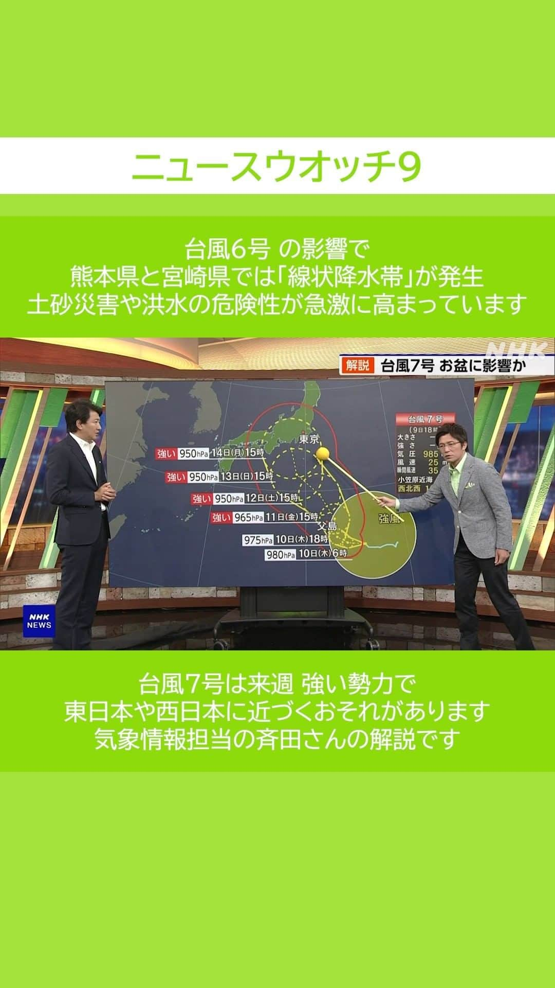 NHK「ニュースウオッチ９」のインスタグラム