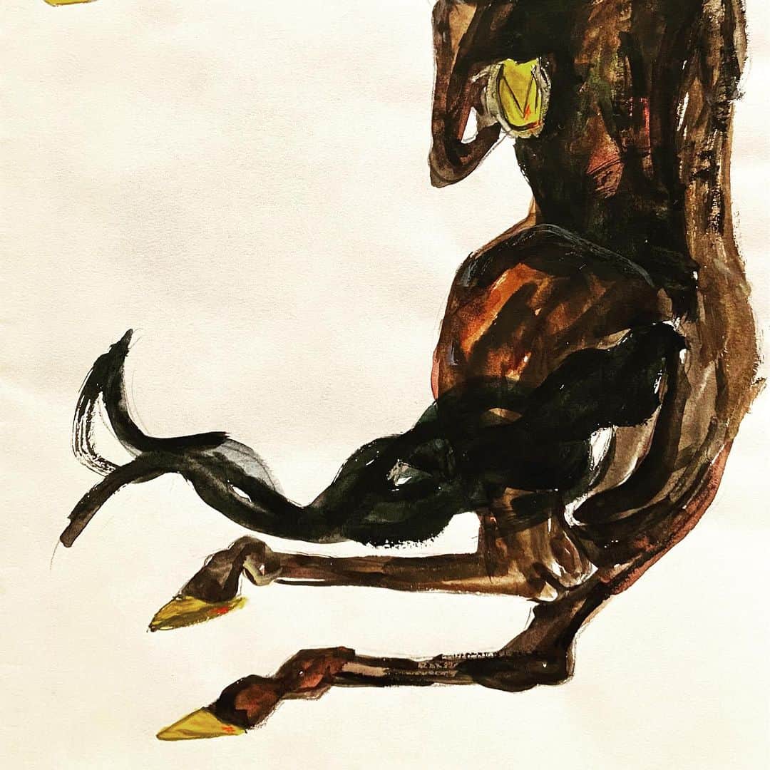 LiLi （矢野り々子）さんのインスタグラム写真 - (LiLi （矢野り々子）Instagram)「horse  lili 16yrs old  #horse  #drawing  #art  #artworks  #矢野り々子」8月9日 22時28分 - liliko.y