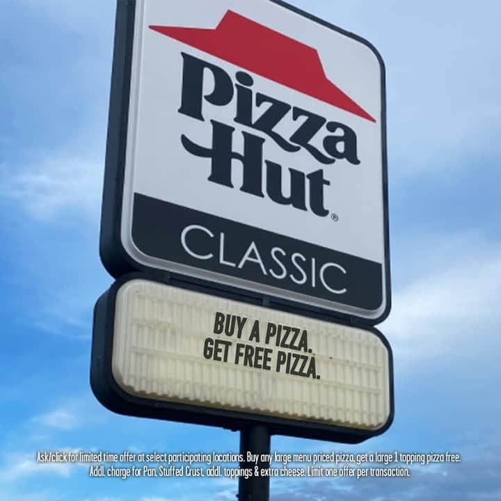 Pizza Hutのインスタグラム：「Nothing better than double the pizza for the price of one.  Come and get it only on August 9th 👀」