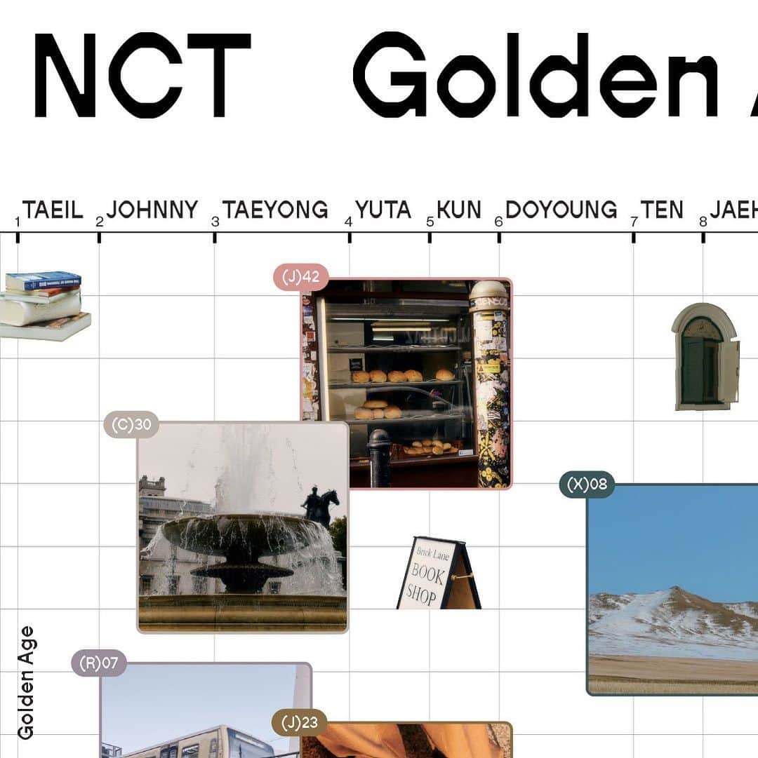 NCT DREAMのインスタグラム：「‘Golden Age’ TIMELINE POSTER  【Golden Age - The 4th Album】 ➫ 2023.08.28 6PM (KST)  📣US Pre-order coming soon  #NCT #GoldenAge #NCT_GoldenAge #NCT127 #NCTDREAM #WayV #NCT_DOJAEJUNG #NCTU」
