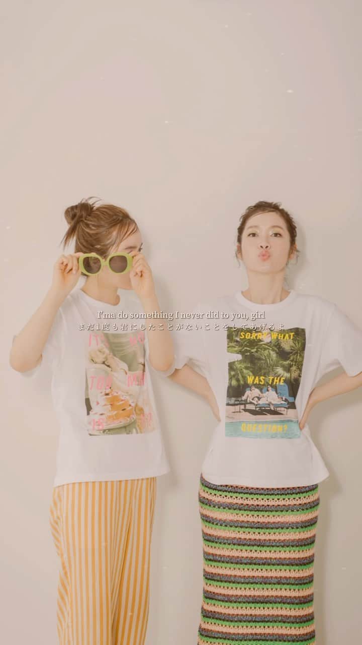 和歌子のインスタグラム：「夏だ〜〜〜！🍉🐊🍉🐊 久しぶりにリールですね、はい。  今年に入り、ひとりではなくふたり。ふたりよりたくさん。なお仕事も増えてきたので、たくさん絡みの撮影ができて その中で色々と学べてとてもよかったです。 パートナーが、さくらちゃんだったのも すごくすごく楽しかった〜。本当にありがとう！  Make @matcarry0103  Photo @norikomatsuda_309  #さくとわか」