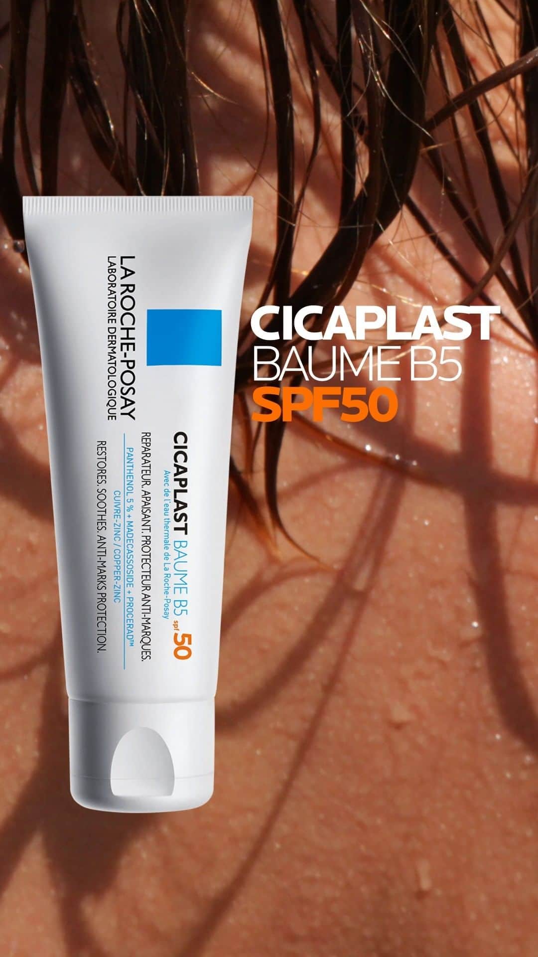 La Roche-Posayのインスタグラム：「☀️Beach vibes are great, but they can be tough on your skin. The combo of UV rays, salt water, sand, and wind can leave your skin dehydrated and irritated. That's where your summer essential comes in! Cicaplast Baume B5 SPF50 helps you combat dehydration and irritation, offering UVA/UVB protection, support for skin restoration, and a moisture boost.  All languages spoken here! Feel free to talk to us at anytime. #larocheposay #cicaplast #sunprotection #Panthenol #sensitiveskin Global official page from La Roche-Posay, France.」
