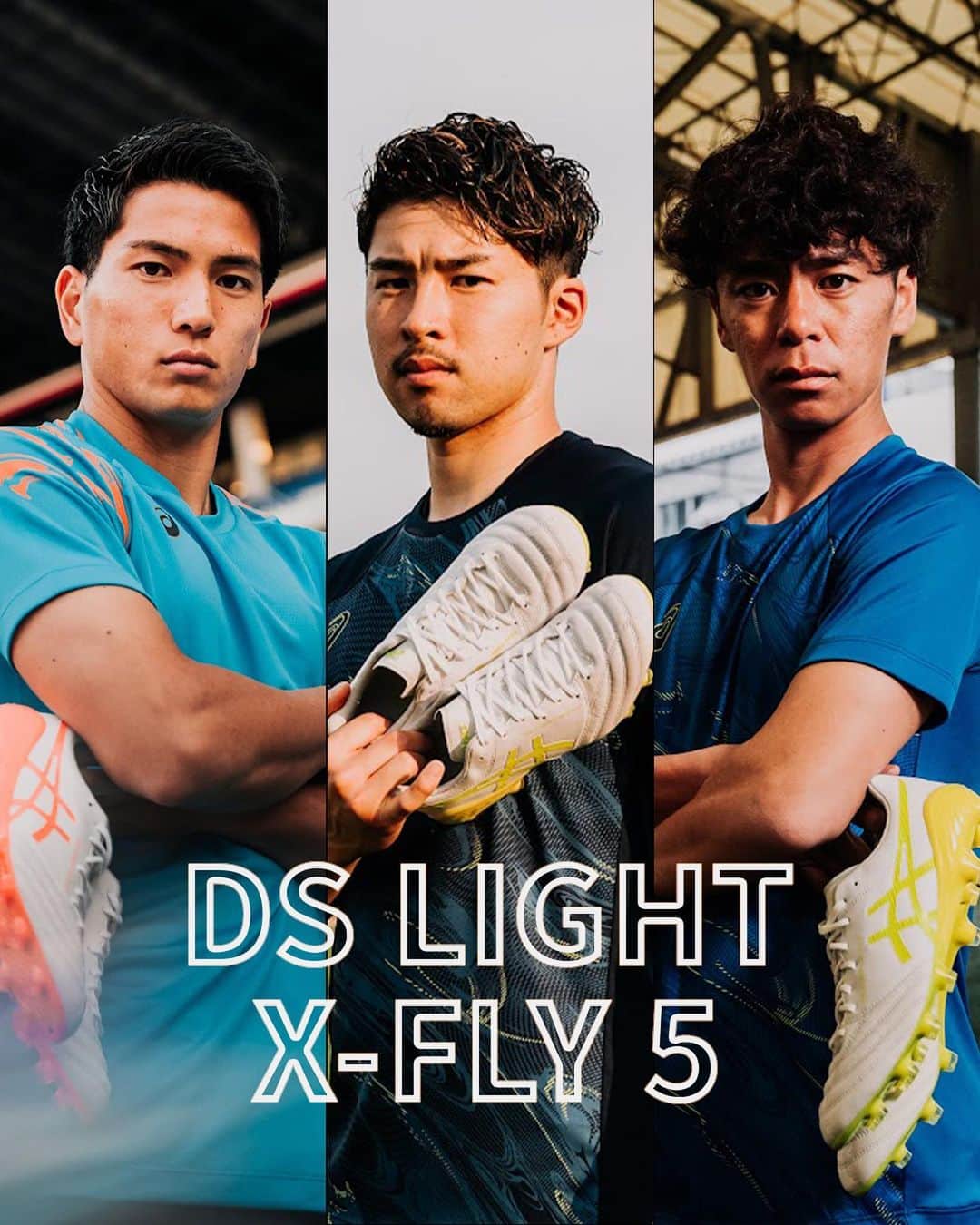 伊藤涼太郎のインスタグラム：「《New color》 DS LIGHT X-FLY 5   精度を支える安定性。 自信が『確信』に変わる。  #ASICS #アシックス  #ASICSFootball #DSLIGHT #中山雄太 #伊藤涼太郎 #上島拓巳」