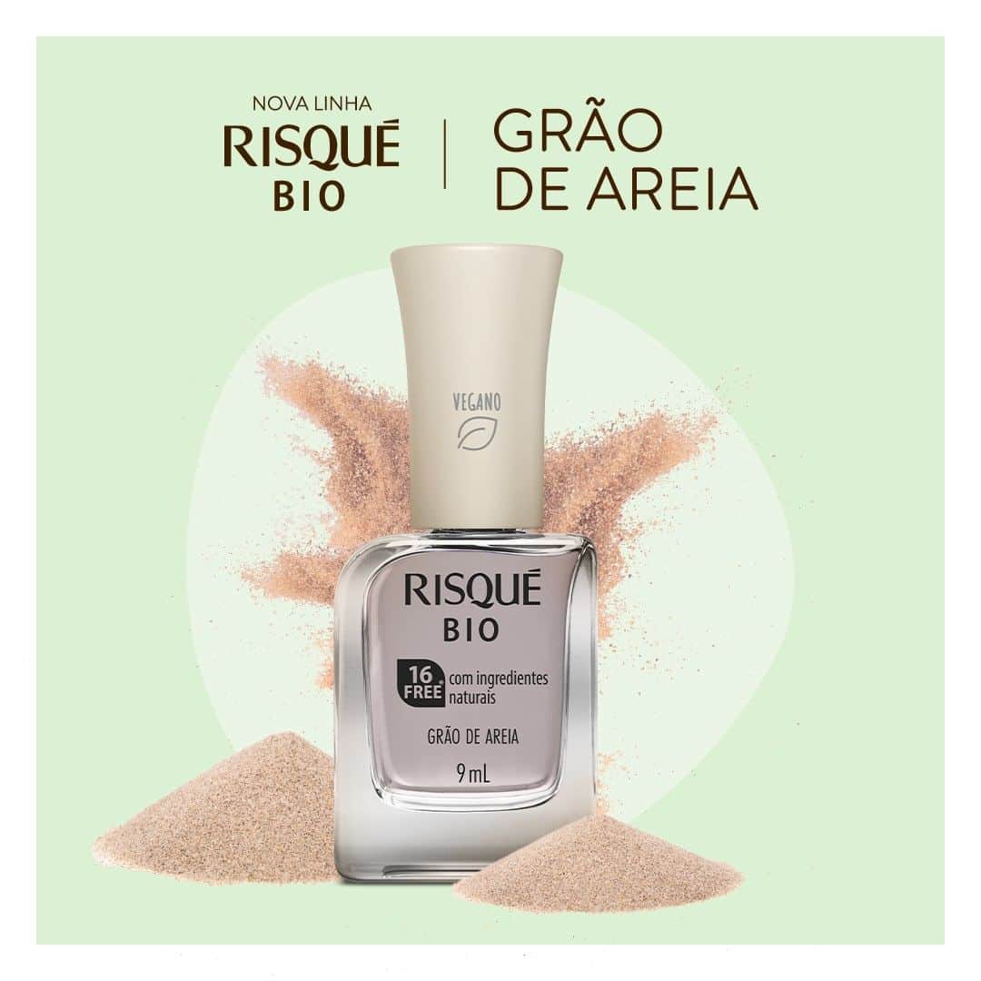Risqueさんのインスタグラム写真 - (RisqueInstagram)「Foi aqui que pediram cores neutras? 💅 O vidrinho Grão de Areia é para quem ama tom nude. E a sua fórmula ainda é enriquecida com couve kale e óleo de melaleuca.  Compre o seu no link da bio.  #RisquéBio #EsmaltesVeganos」8月10日 6時00分 - risqueoficial