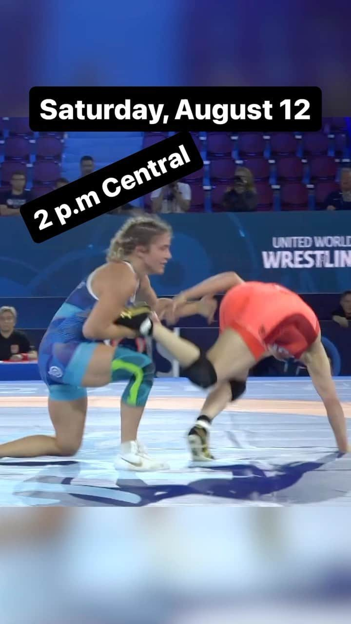 ヘレン・マロウリスのインスタグラム：「Four-time World/Olympic champion Helen Maroulis takes on Xochtil Mota-Pettis for the 57 kg World team spot on Saturday, August 12 at 2 p.m. Central. Watch LIVE on FloWrestling.」