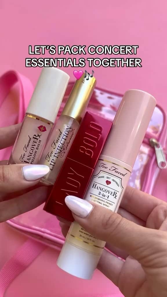 Too Facedのインスタグラム：「We’re heading to a very special concert tonight with some of our besties!! 🫶💖✨ Can you guess which one!? 😉😚 #toofaced #tfcrueltyfree」