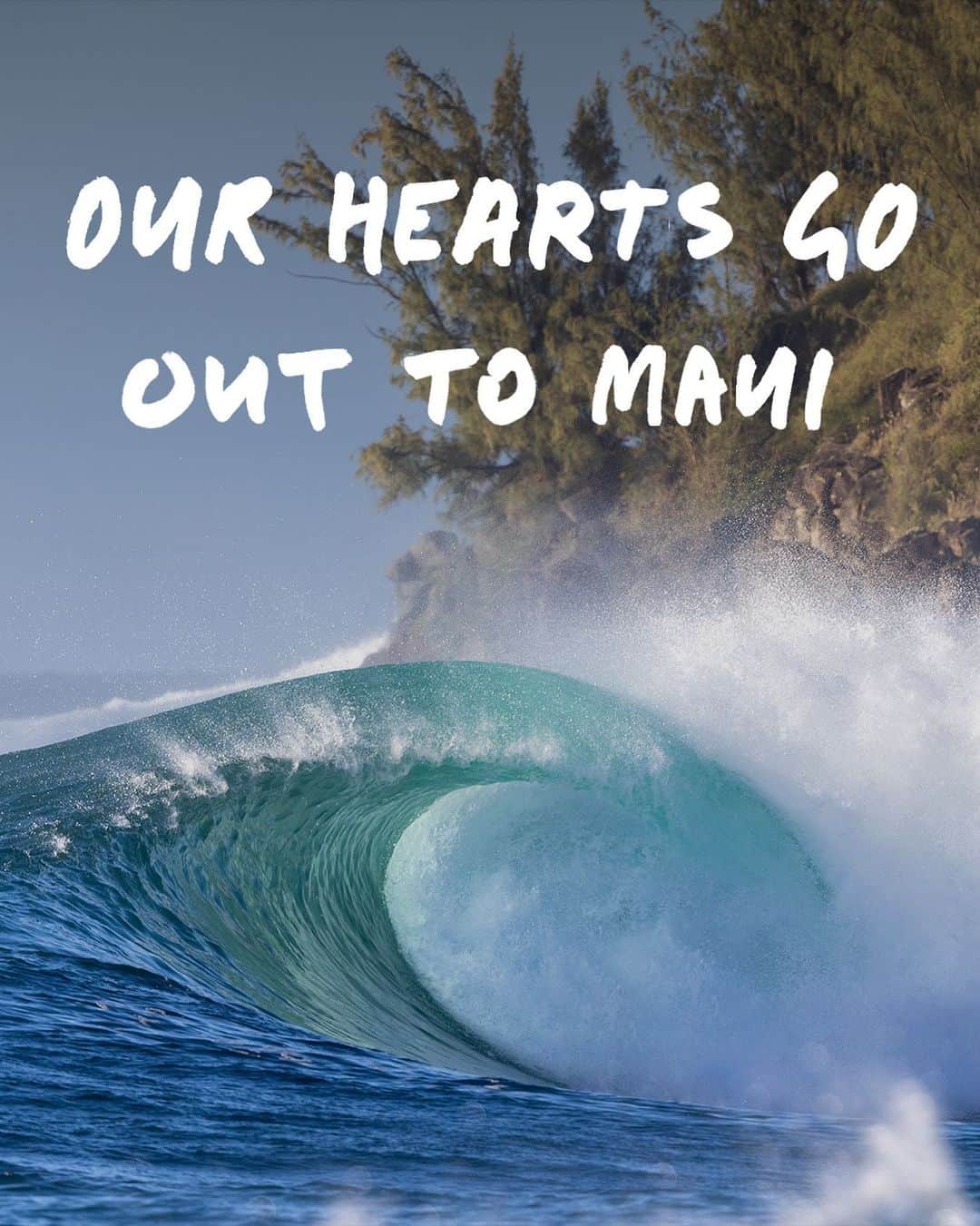 BILLABONG WOMENSのインスタグラム：「Love and prayers to our friends and teammates in the Maui community. We’re closely monitoring the situation with our team on the ground and will share information on the best way to help once it becomes available. Stay strong, Maui. The surf community stands with you.」