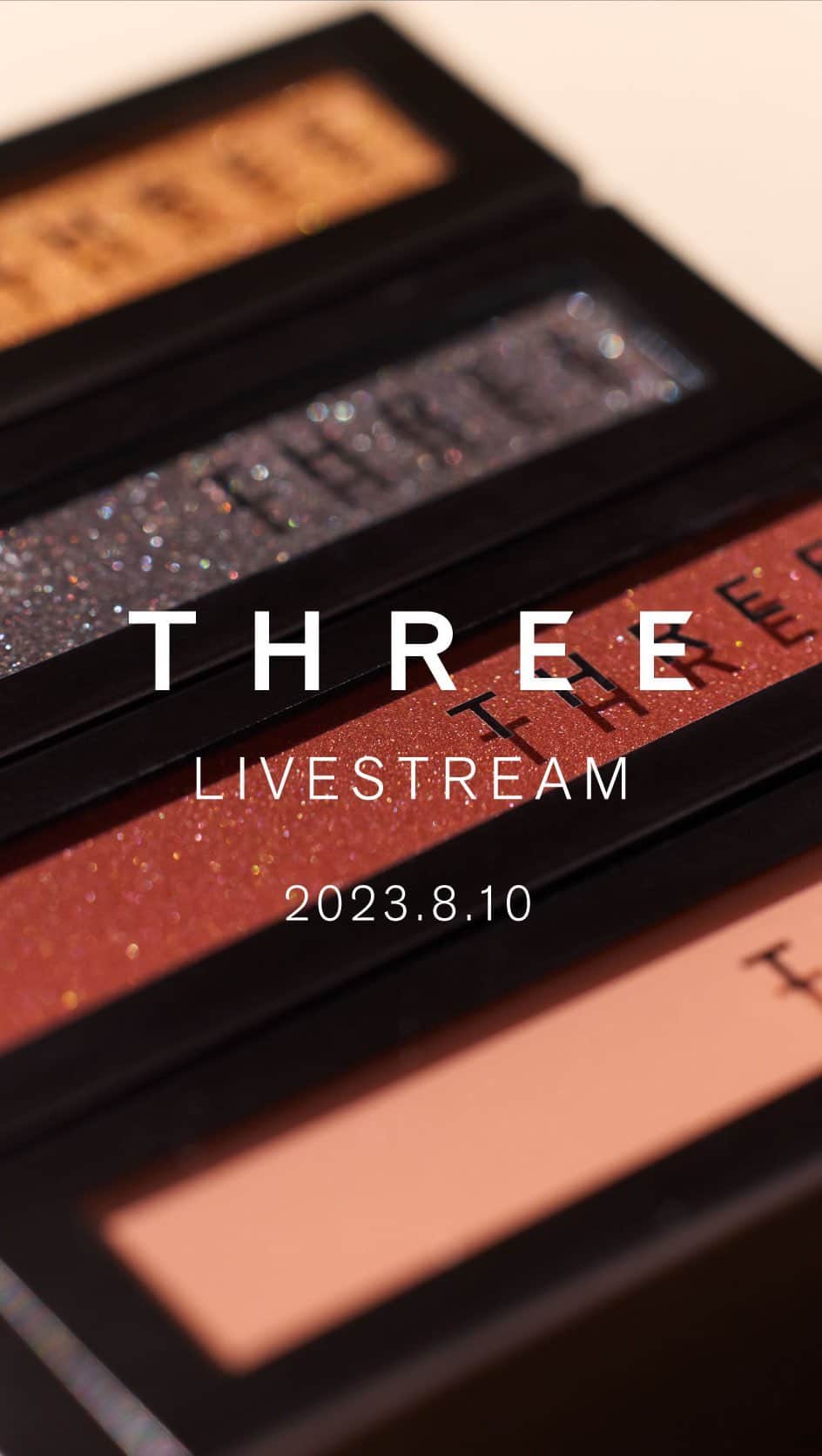 THREEのインスタグラム：「SPECIAL LIVESTREAM  ゲストのモデルHANJJIさん（@hanjji ）、ディレクター金山大成さん（@kanayamataisei）とともに、THREE 2023 秋コレクションを使った「男女使える、秋の新作メイク＆テクニック」をご紹介。色や質感、使い方までたっぷりお届け。  〈ご紹介アイテム〉 ・THREE ユナイテッドフルイドアイカラー【新商品 全8色】 ・THREE ワイズアイズパースペクティヴ マスカラ【新商品 全4色 】 ・THREE アドバンスドアイデンティティ ブラウシェーピングデュオ【新色1種/限定1種】 ・THREE アドバンスドアイデンティティ アイブラウペンシル【新色1色】  〈SPECIAL PRESENT〉 “THREE スエード ドローストリング ポーチ” コレクションアイテムを含む7,700円（税込）以上ご購入でドローストリング ポーチをプレゼント！ *数量限定となります。  #threecosmetics #SHADESOFLOVE_THREE #2023AutumnMakeupCollection」